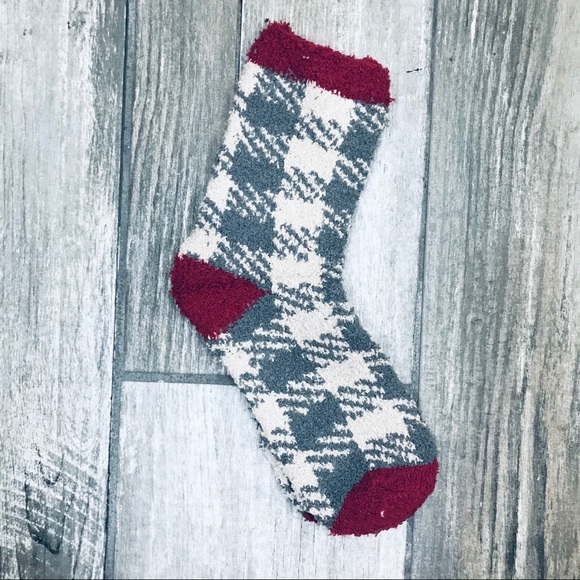 Accessories - Japanese Patchwork Plaid Velvety Winter Socks